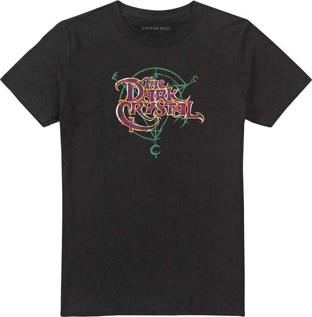 Dark Crystal - T-Shirt für Herren/Damen Uni, Logo TV22017 (5XL) (Schwarz)