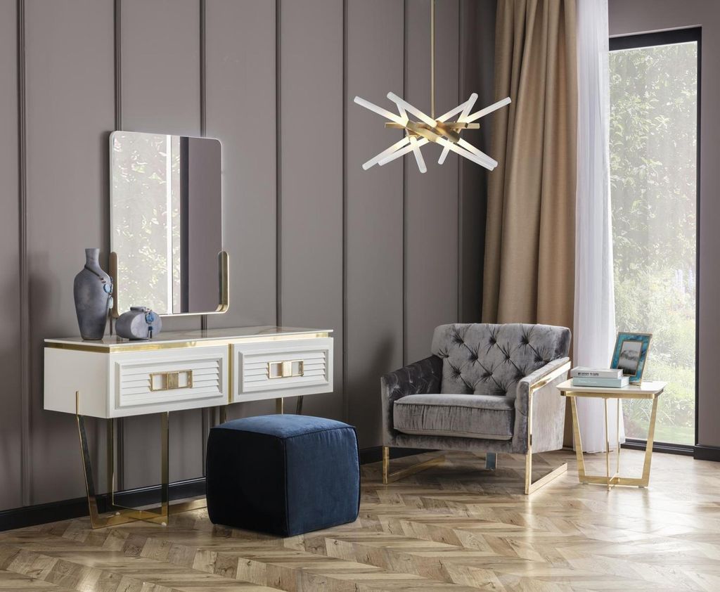 Weiß Schminktisch Mit Spiegel Und Hocker r Kosmetiktisch Designer Set