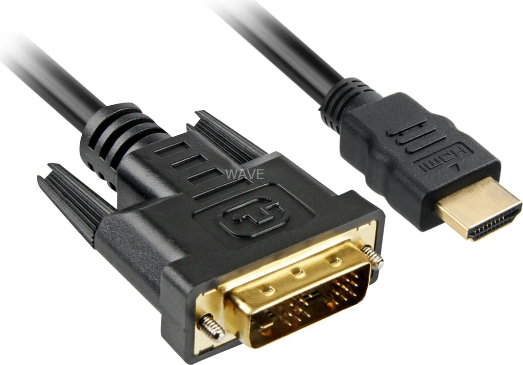 Sharkoon 1 m, HDMI/DVI-D nero