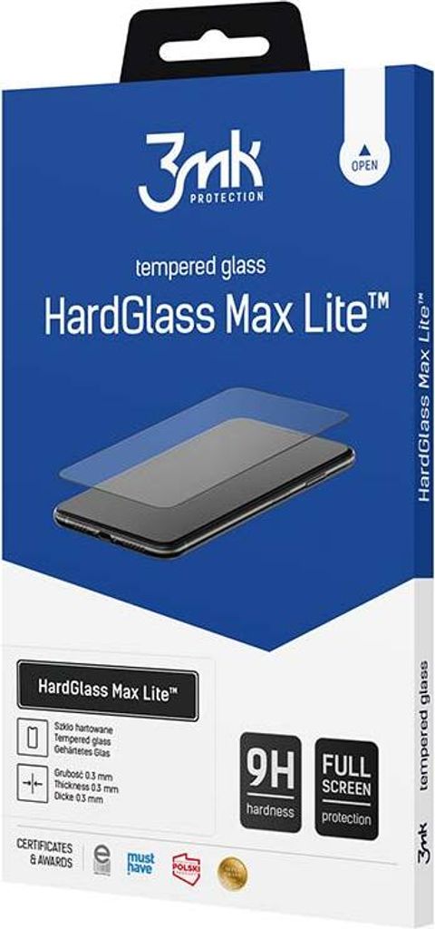 3mk Display Gehärtetes Glas HardGlass Max Lite für Redmi Note 11SE 0,3mm 9H