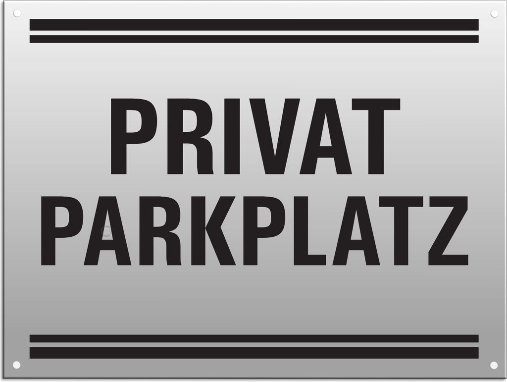 Warnschild - Privatparkplatz | 200 x 150 mm gelocht Produktbild 