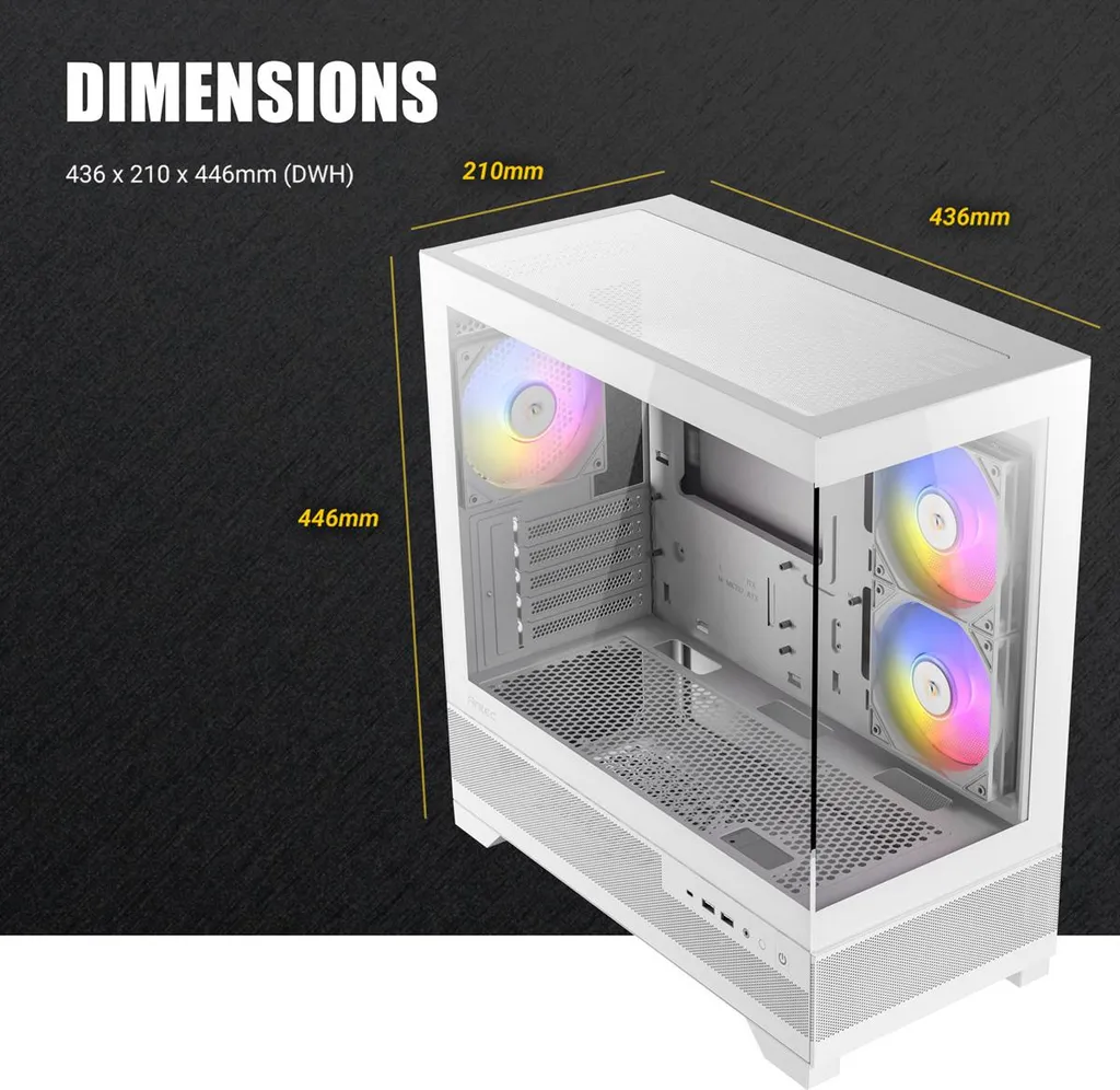 Antec CX500M ARGB Nero - Case Gaming Panoramic View 3 Ventole - 8
