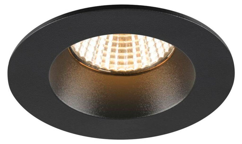 SLV BIG WHITE NEW TRIA 68 Einbau-Deckenleuchte, 3000K, 38°, IP 20 / IP 65, rund, schwarz 1007408