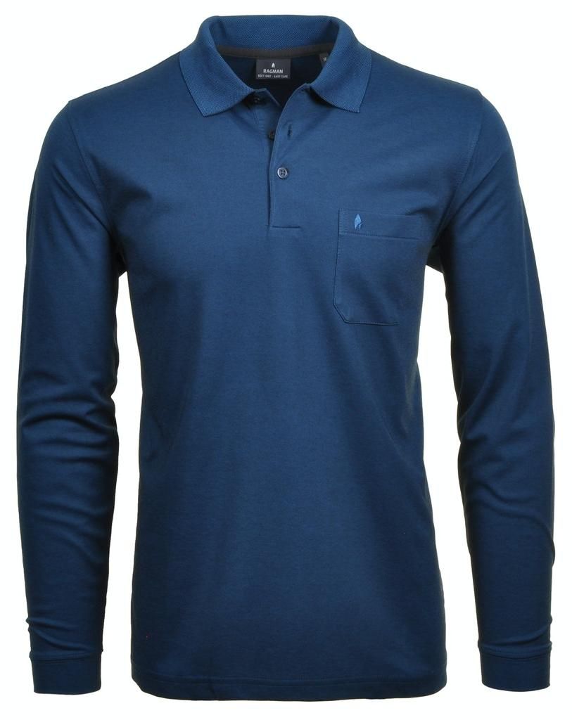 Ragman Softknit-Polo a maniche lunghe Immagine del prodotto 