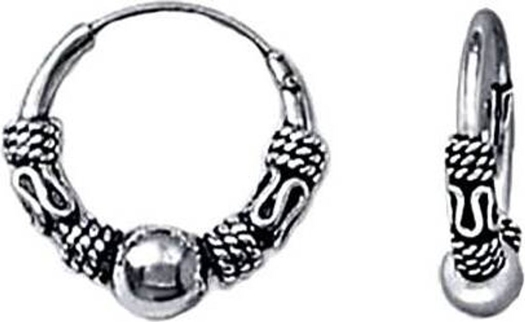 925 Silber Paar Ohrringe Keltische Creole Gothic Celtic Ohrpiercing 12mm 5038