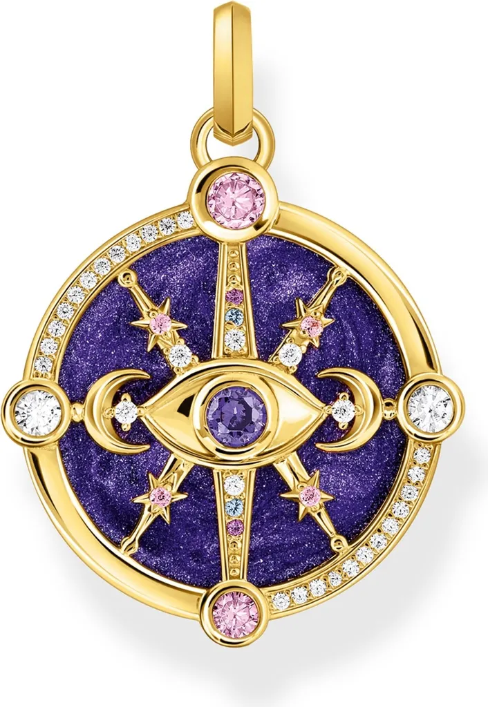 Pendentif Oeil Porte-bonheur Thomas Sabo Argent Doré pour Collier
