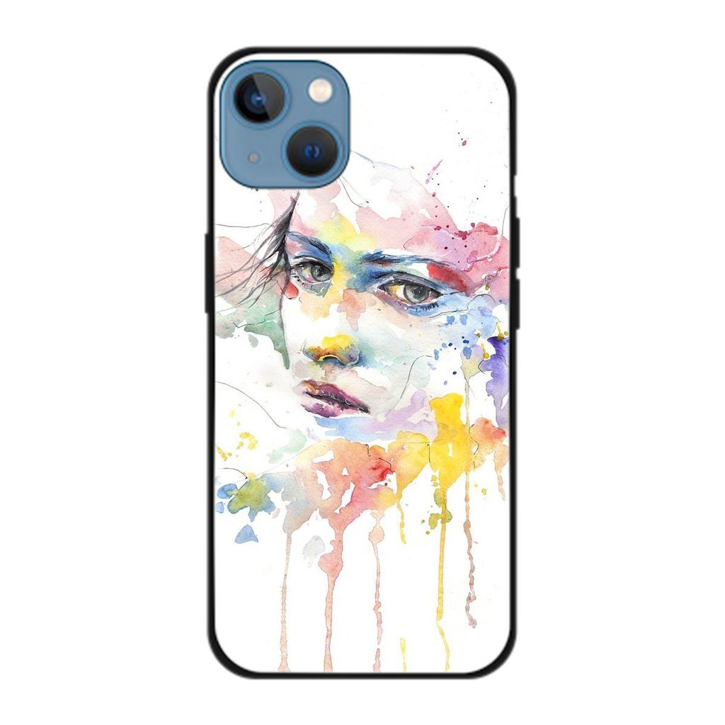 König Design Hülle kompatibel mit Apple iPhone 13 Kunststoff Soft Handyhülle - Handy Case Frauengesicht