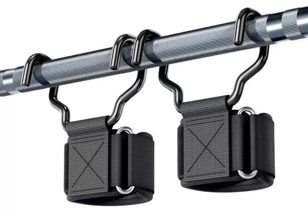 INF Handgelenks Haken 2er Set SBR Nylon 36.5cm Klett für Krafttraining
