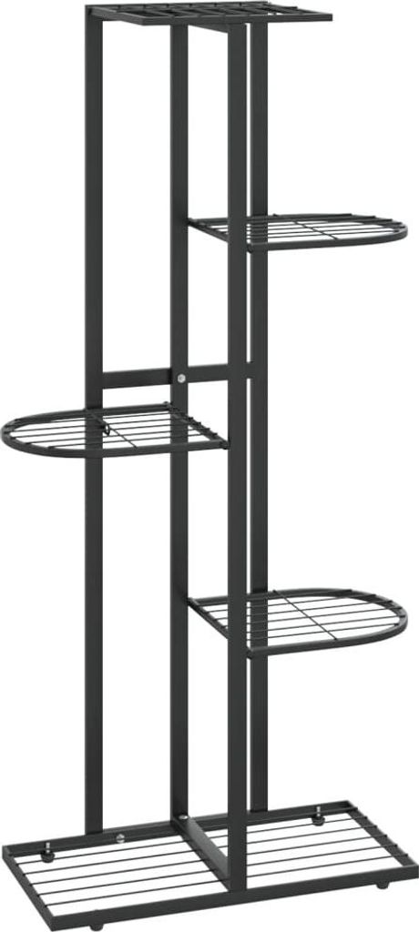 vidaXL Stojan na kvety 5 poschodí 43x22x98 cm čierny kov Obrázok produktu 