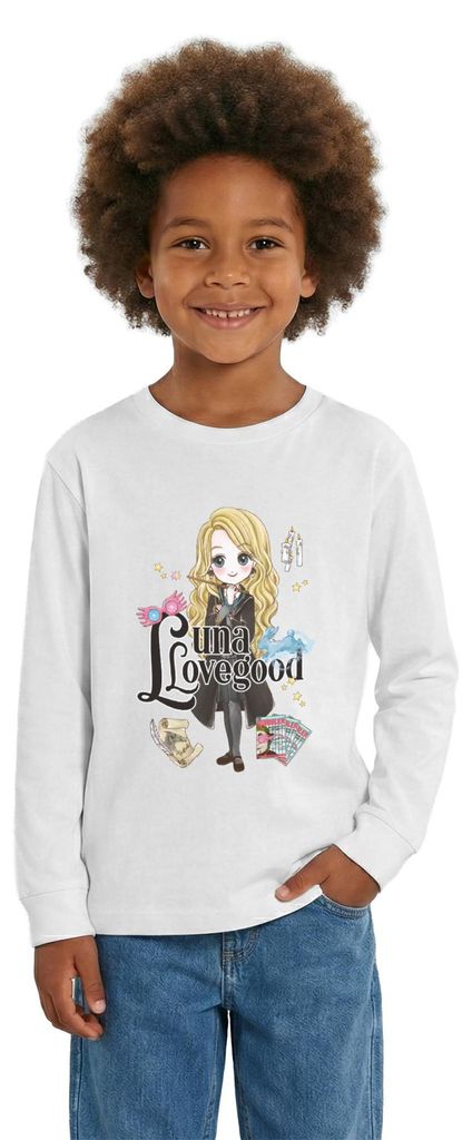 Spreadshirt Harry Potter Luna Lovegood Teenager Premium Langarmshirt, 158/164 (12 Jahre), Weiß