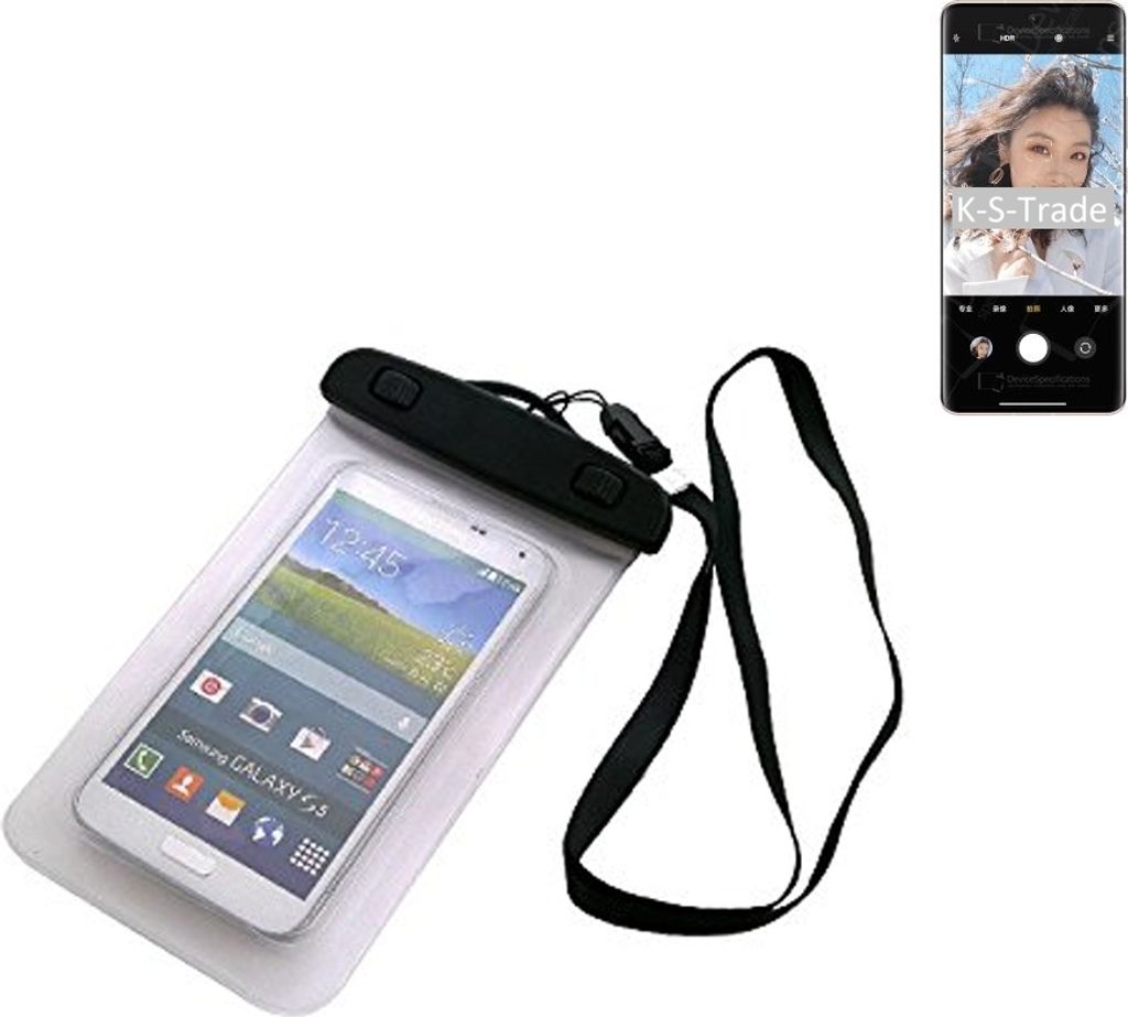 K-S-Trade Schutz Hülle Handy Hülle Kompatibel mit Xiaomi Civi 1S Beach Bag wasserdicht 16cm x 10cm Schutzhülle Staub Sand Flachwasser Beachbag Case