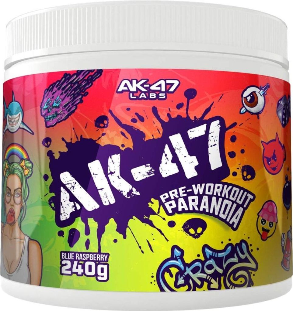 AK-47 Labs Pre-Workout Paranoia Booster 240g Blue Lemonade