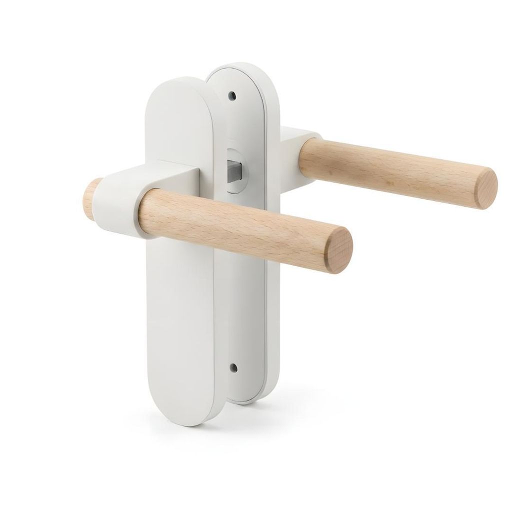 Türklinke mit Langschild 1 Paar Weiß Modernes Design Produktbild 