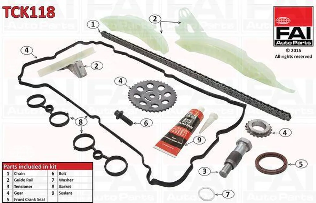 Kit de chaîne de distribution moteur pour Mini Cooper, DS3 et BMW Serie 1