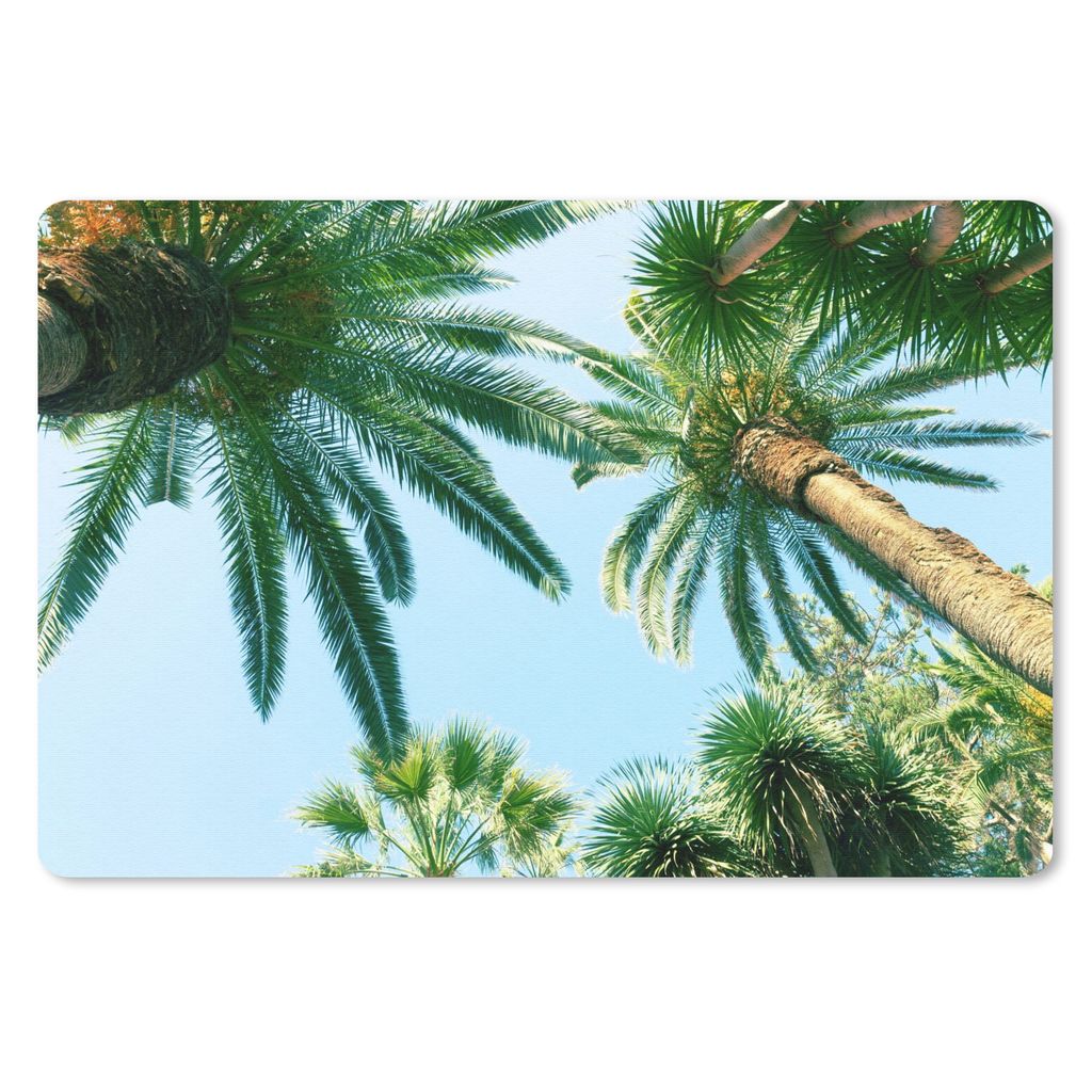 MuchoWow Schreibtischunterlage Palmwedel - Himmel - Sommer - Tropisch 60x40 cm - XXL Mauspad - Großes Mauspad