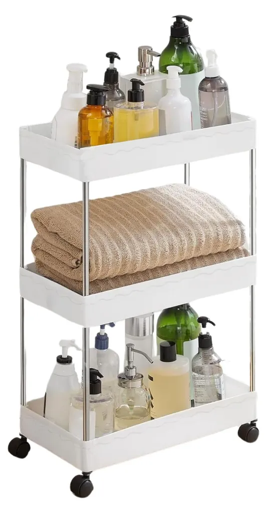 Chariot de rangement pour petit espace, idéal cuisine et bureau modulable