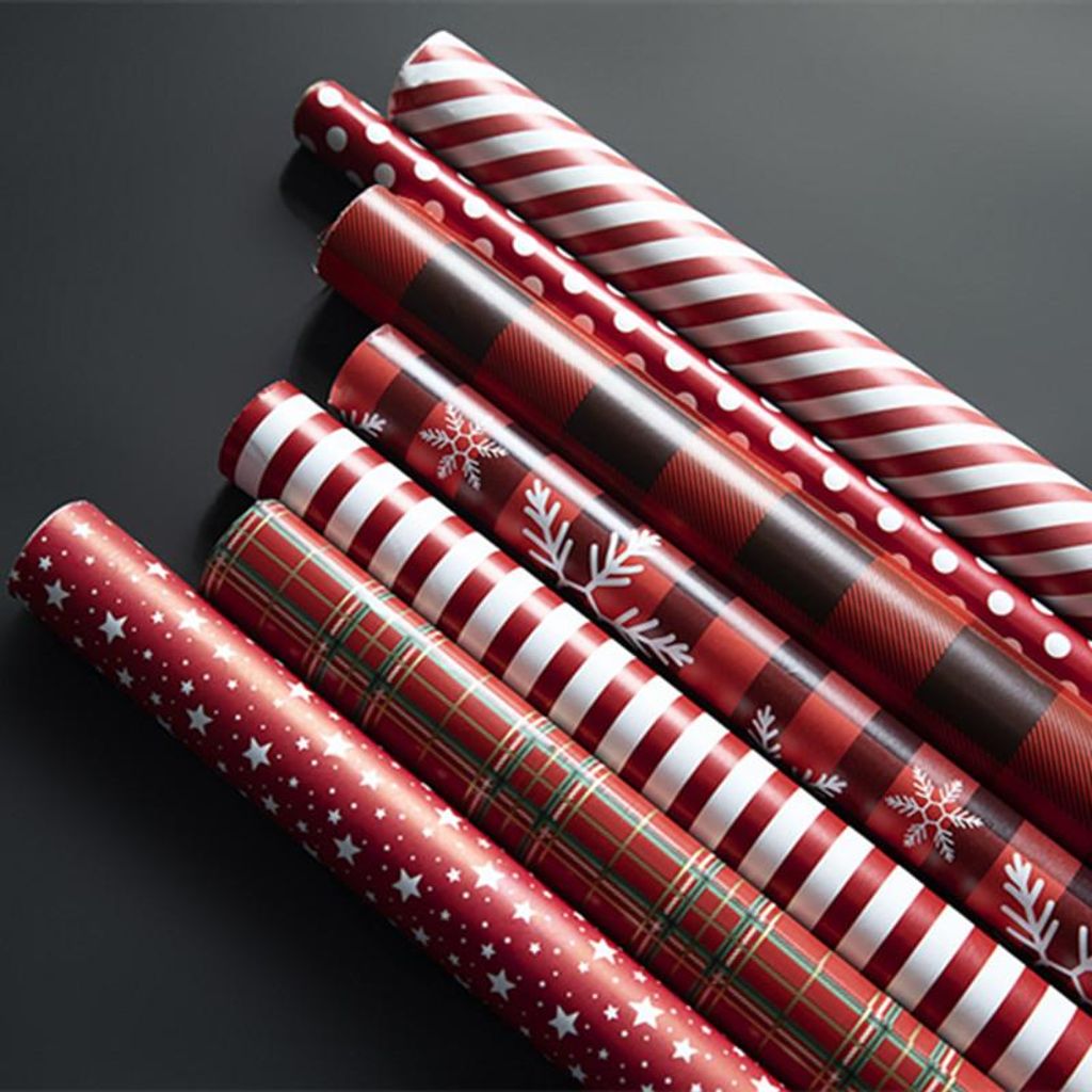 Weihnachtsgeschenkpapier, flach, 7 Blätter, je 20 x 29 Zoll