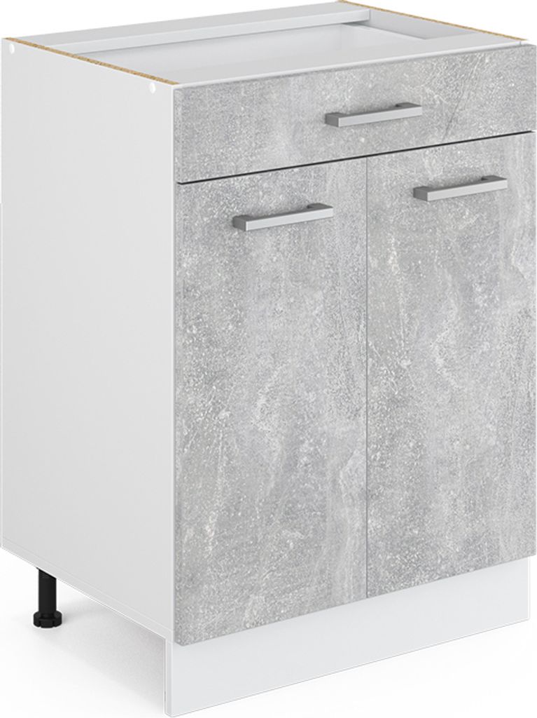 Meuble cuisine Vicco R-Line Béton 60cm avec tiroir, sans Image du produit 