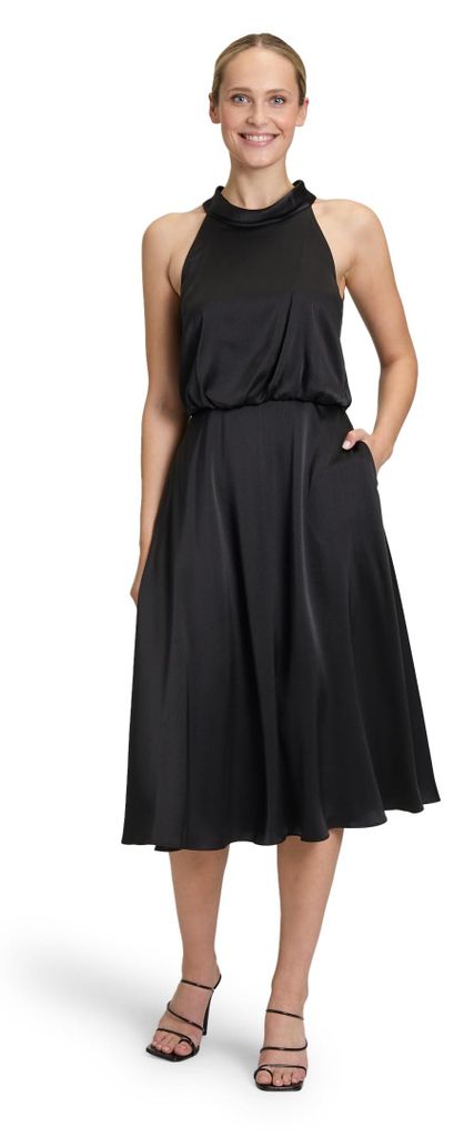 Vera Mont Damen Cocktailkleid mit Stehkragen Schwarz,42 Produktbild 