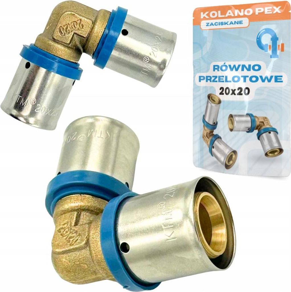 Pex Winkel 20x20 Verbinder, gerader Presswinkel, Press