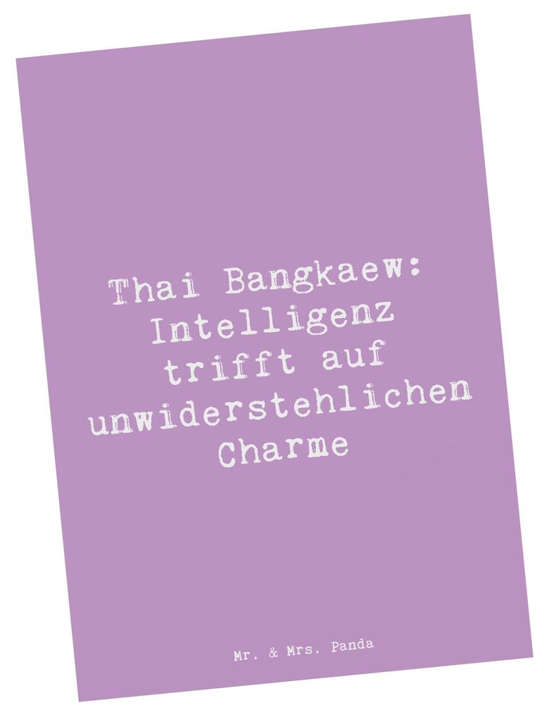 Mr. & Mrs. Panda Grußkarte Spruch Thai Bangkaew Charme - Lavendeltraum - Geschenk, Ansichtskarten, Fotokarte, scharfsinniger Verstand, Postkarte, ...