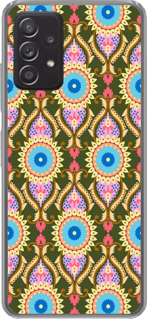 MuchoWow Handyhülle Schutzhülle Hülle für Telefoonhoesje Samsung galaxy a73 Design - Orient - Retro Silikon Softcase Handy Hülle - Handyhülle