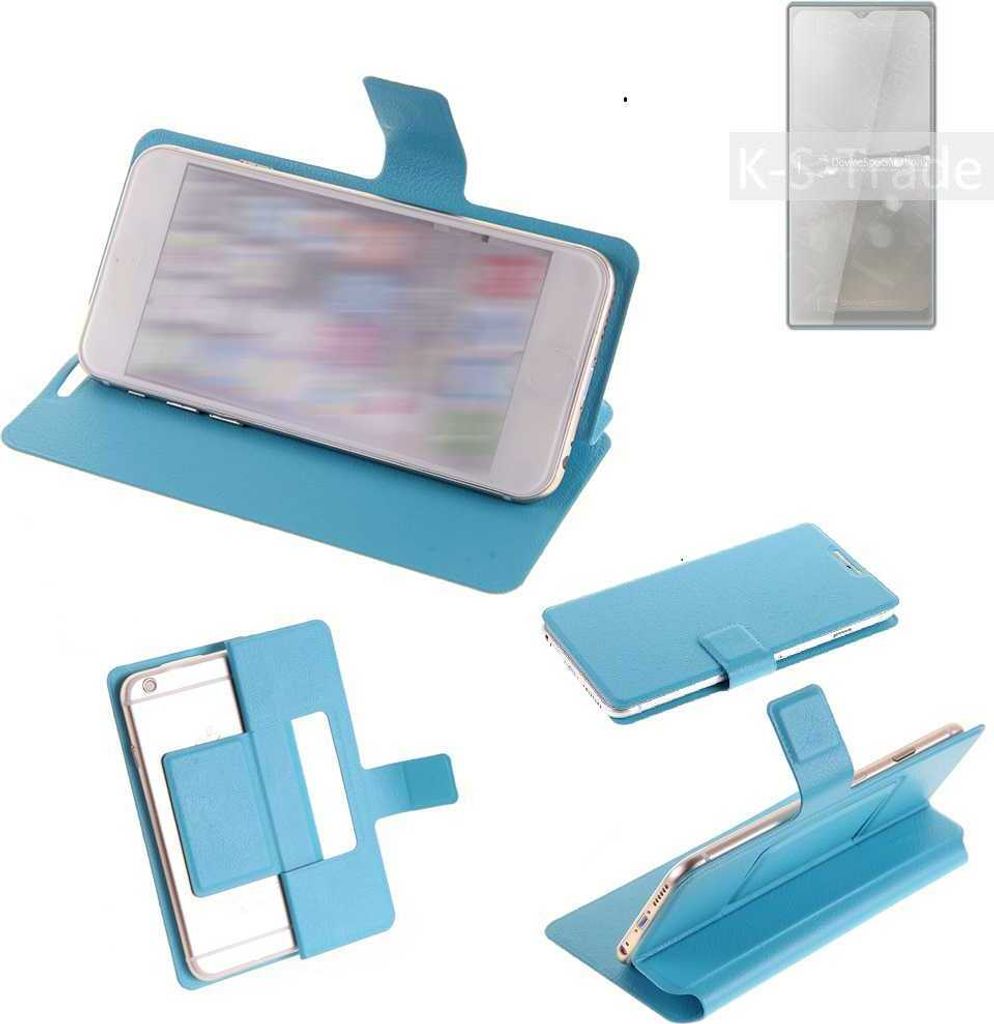 K-S-Trade Schutzhülle Handyhülle kompatibel mit Cubot P50 Flip cover Handy case Smartphone Klapphülle blau