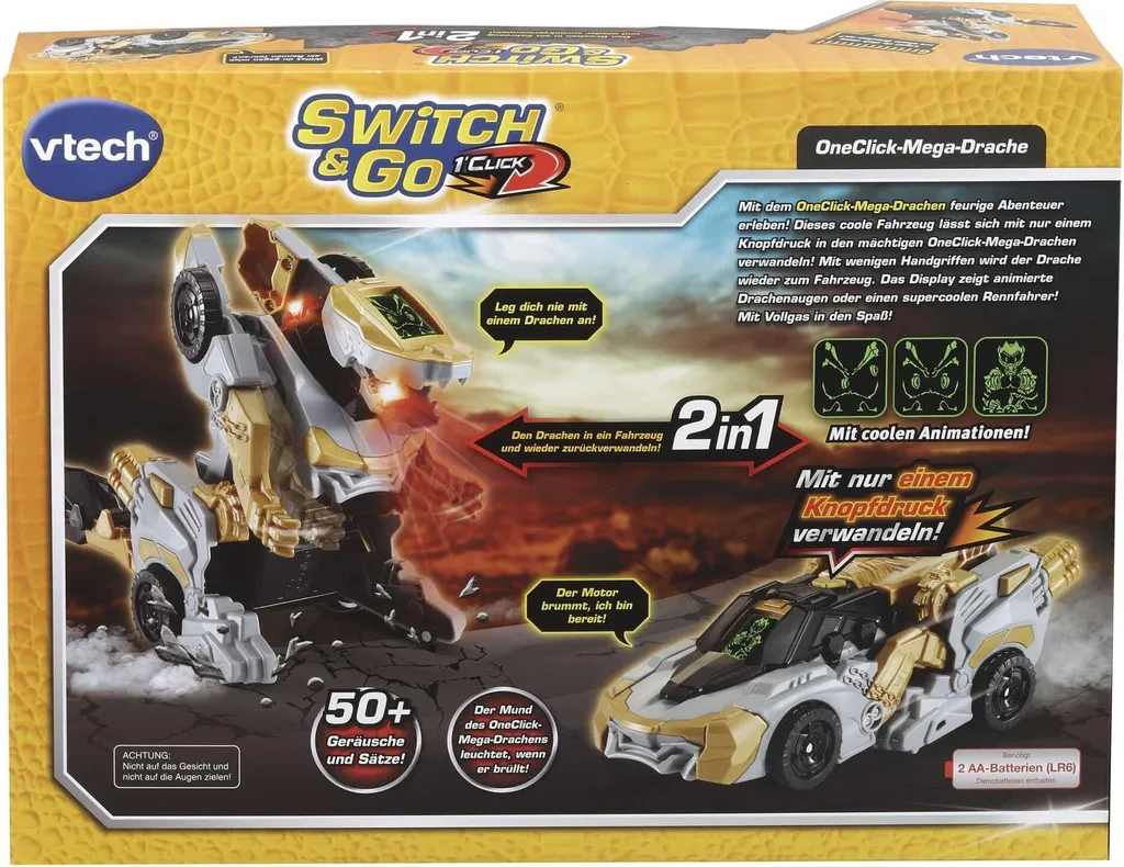 VTech Switch & Go OneClick-Mega-Drache, Jouet Transformable 2-en-1 - 9