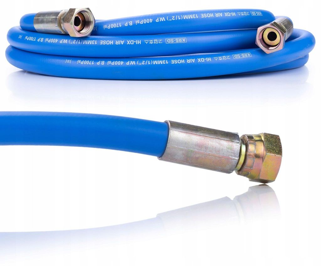Spritzschlauch 10m 1/2" – Druckfest 400 Psi Arbeitsdruck 1700 Psi Platzen | Robust | Für Putzmaschine Rosfix Blue Dragon BD57/BD41