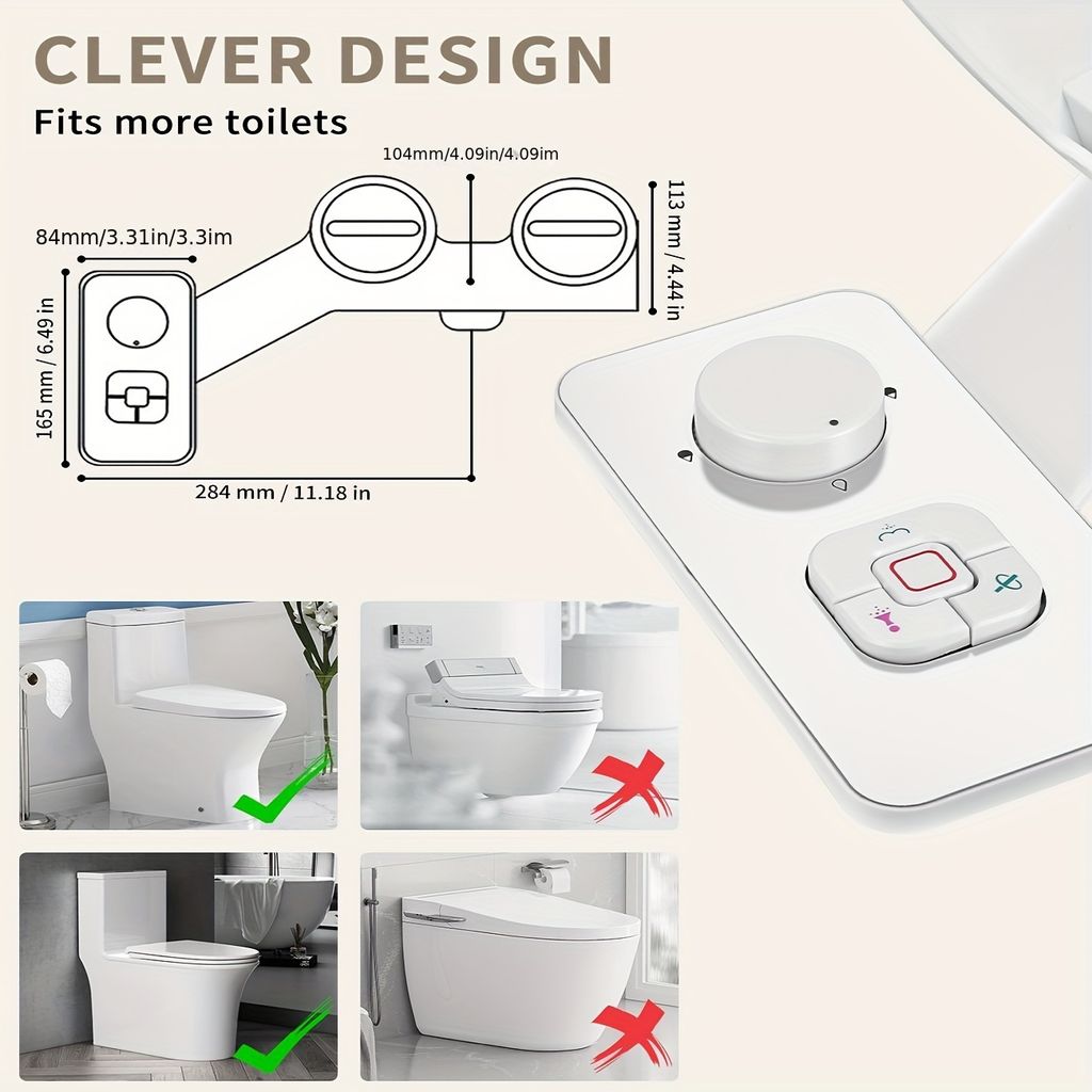Bidet-Aufsatz, nicht elektrisch, Bidet-Toiletteneinsatz mit Produktbild 3
