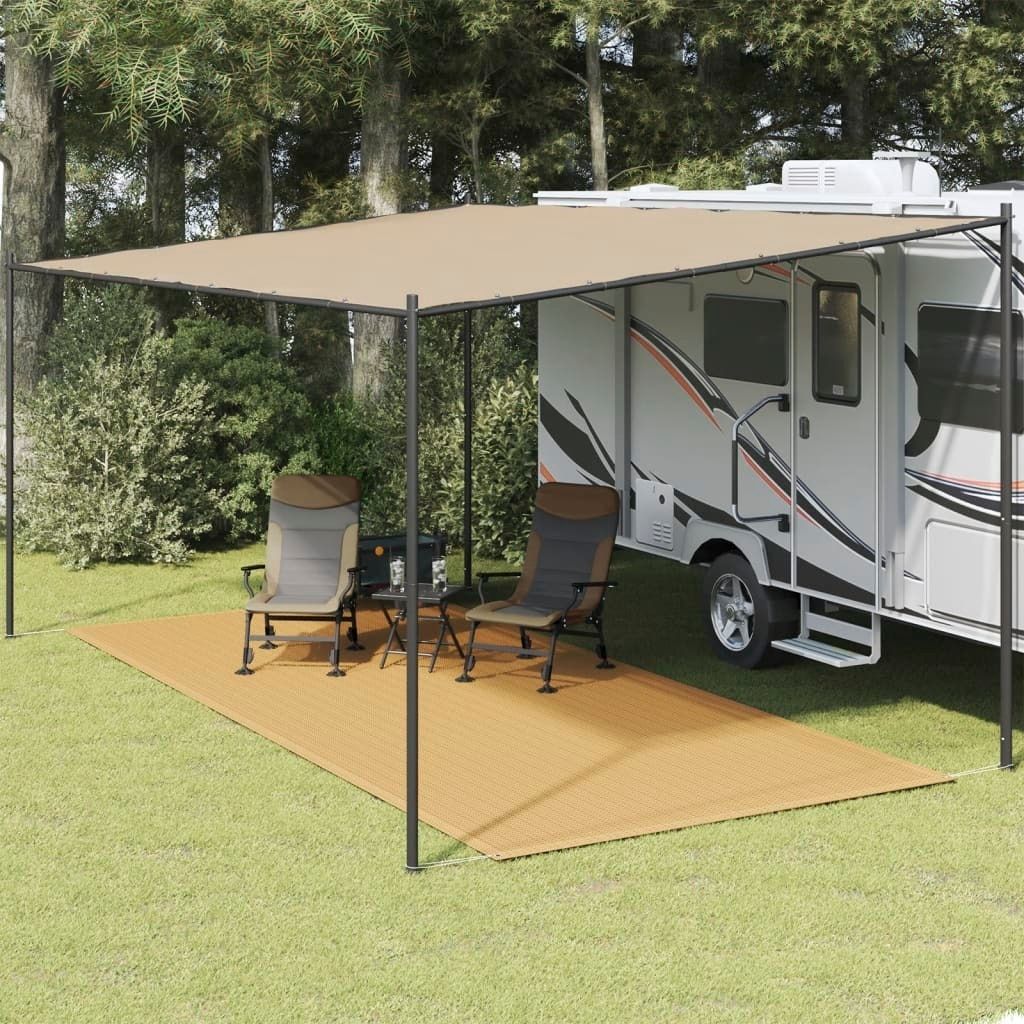 Eleganten-Stil Zeltteppich Sandfarbe 250x500 cm HDPE Campingzelte DE752977