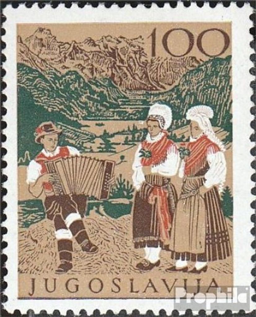 Briefmarken Jugoslawien 1957 Mi 832 gestempelt Volkstrachten