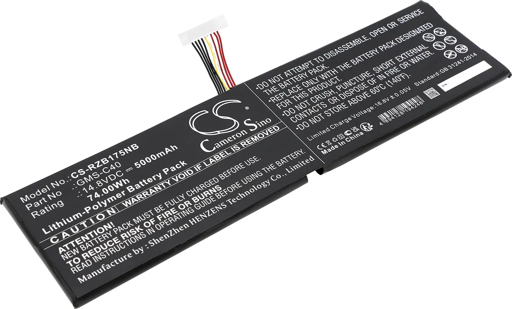 Batterie Lithium-Polymère 74Wh pour Razer Blade Pro 17 2013 Haute Capacité