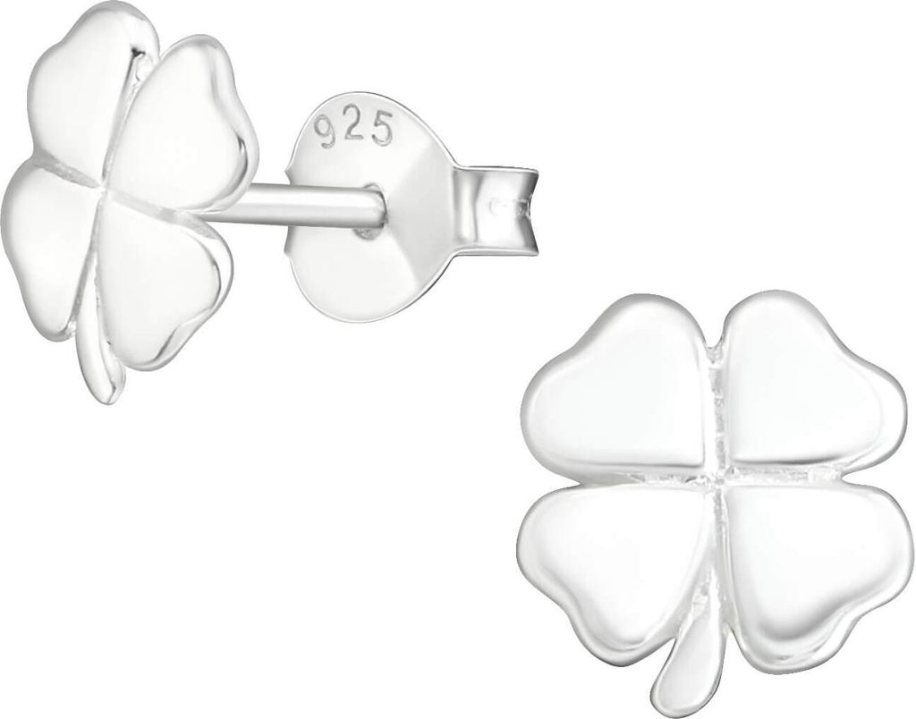 Kleeblatt Ohrringe Ohrstecker 925 Sterling Silber
