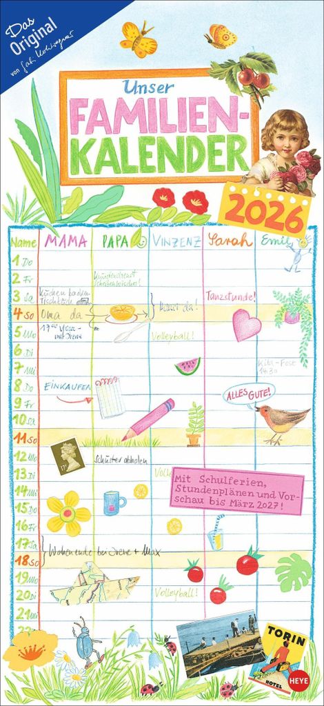 Gabi Kohwagner Unser Familienkalender 2026 Produktbild 