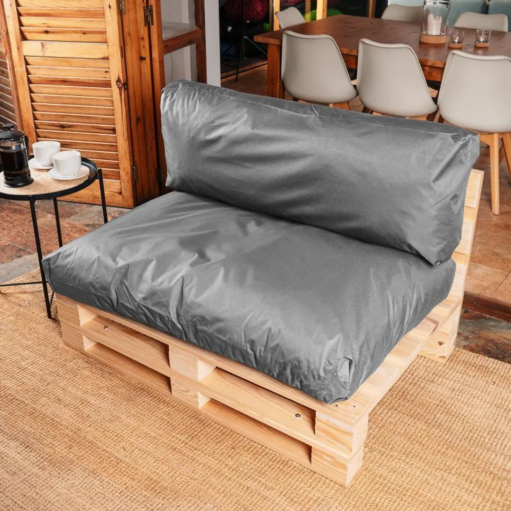 Coussin Palette Imperméable - Solution Déhoussable pour Salon Jardin - 4