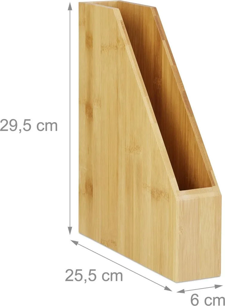 Porte-documents en bambou durable avec compartiment large pour format A4 - 2