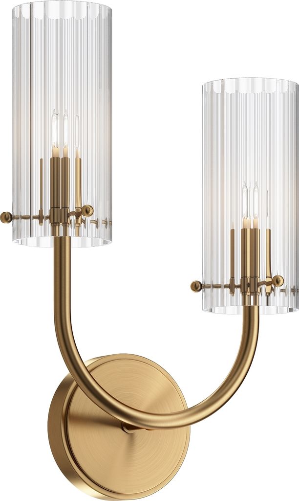 Maytoni Moderne Wandleuchte Arco 2xG9 excl. in Messing aus Metall Glas 40 W für Küche, Schlafzimmer, Wohnzimmer, Esszimmer, Lobby