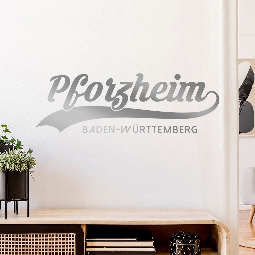 Pforzheim Baden-Württemberg Wandtattoo Wandaufkleber Wall Sticker - Dekoration, Küche, Wohnzimmer, Schlafzimmer, Badezimmer