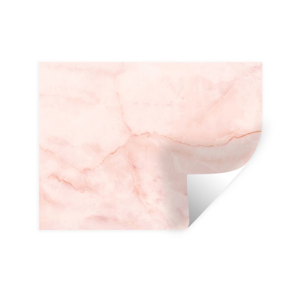 MuchoWow Wandtattoo Wandsticker Wandaufkleber Marmor - Rosa - Linie 160x120 cm Selbstklebend und Repositionierbar - Selbstklebend - Fototapeten