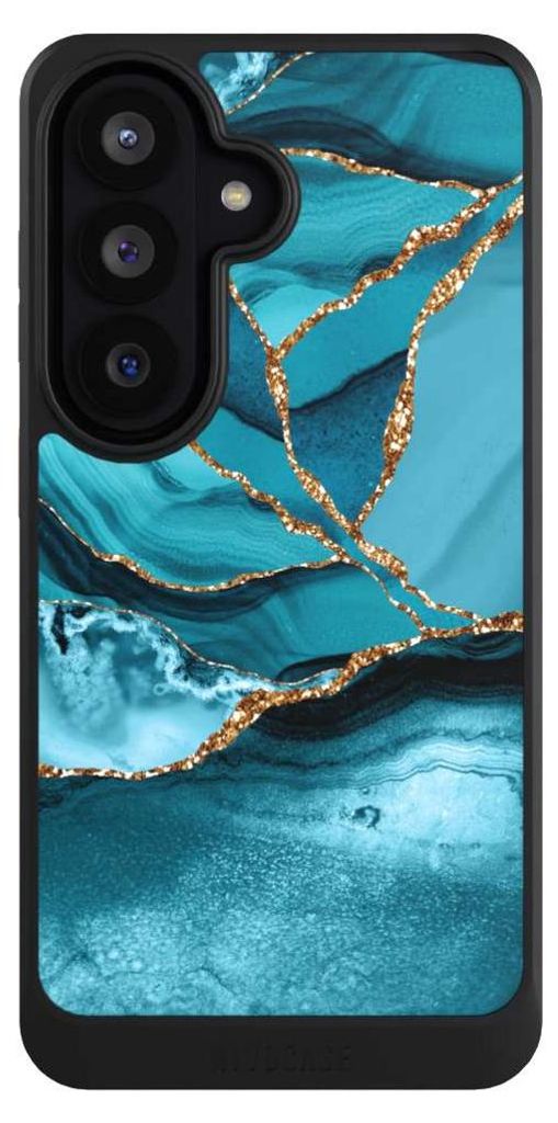 NIVOCASE Hülle für Samsung Galaxy S26 Handyhülle NIVOcore Case Schwarz Edelstein Glitzer Look Marmor