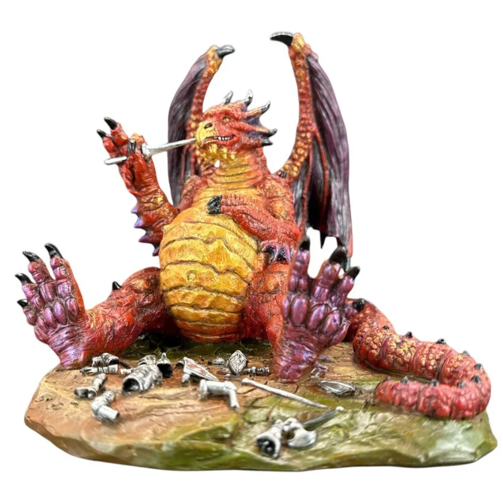 Porte-cure-dents Dragon WU77393AA - Figurine Fantastique Grise 12cm