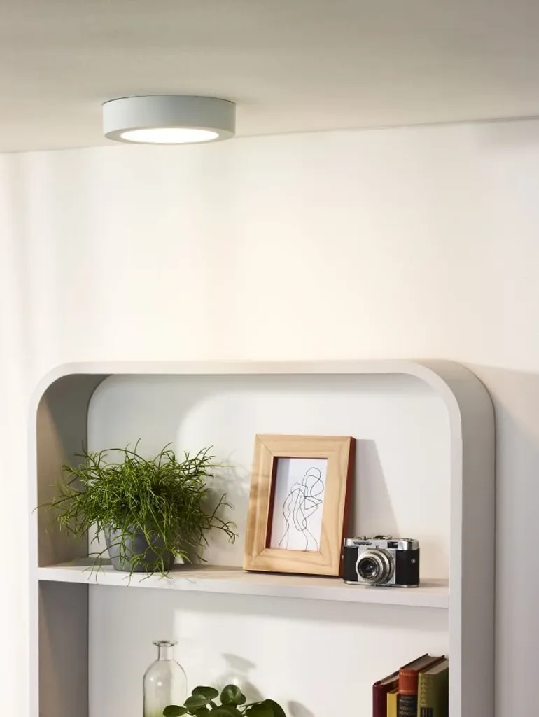Plafonnier Lucide Flush LED Blanc 11W - Solution Plafonds Bas Alu
