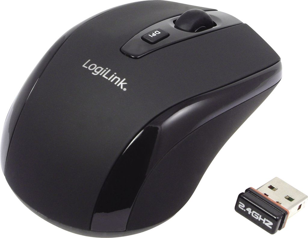 LogiLink Optische Mini-Funk-Maus schwarz Produktbild 