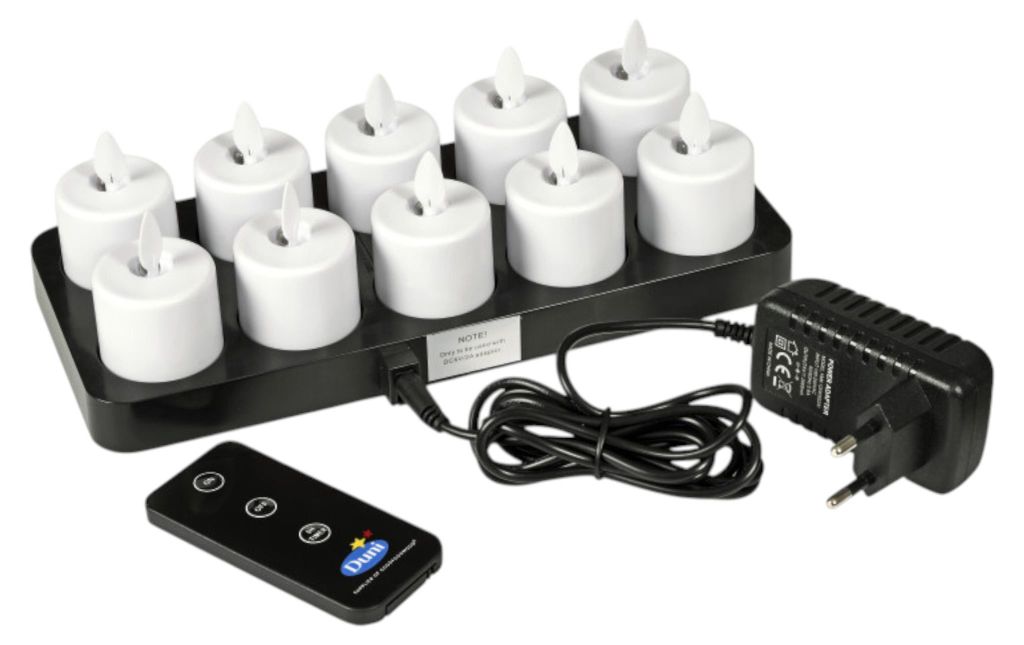 Duni LED Set Moving Flame warm white 10 Stück Produktbild 