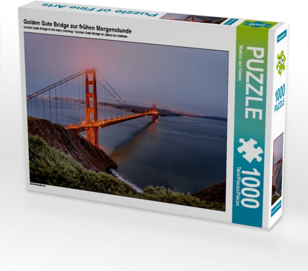 Calvendo Golden Gate Bridge zur frühen Morgenstunde 1000 Teile Puzzle quer 640x480mm, van Hauten Markus; 7422653