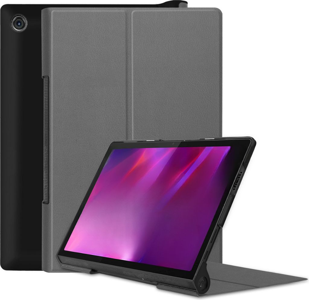 Case2go - Hülle kompatibel mit Lenovo Yoga Tab 11 (2021) - Mit Standfunktion Kunstleder Tablet Case Schutzhülle - Grau