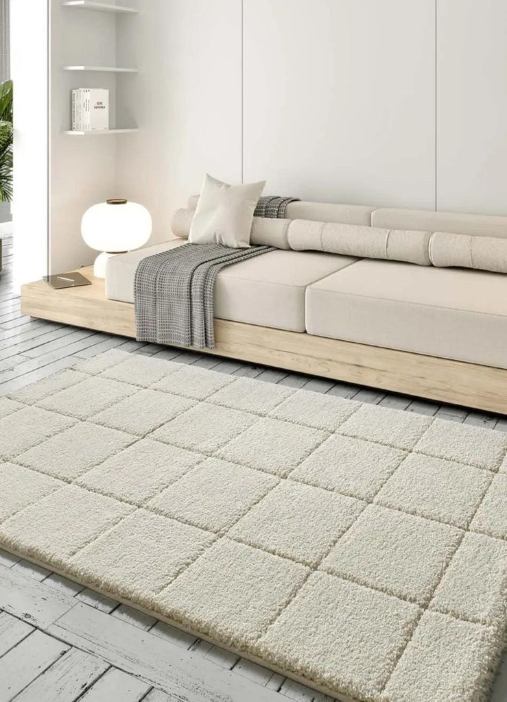 ATTICGO Hochflorteppich MOLIER Shaggy in Weiß, 133x190 cm