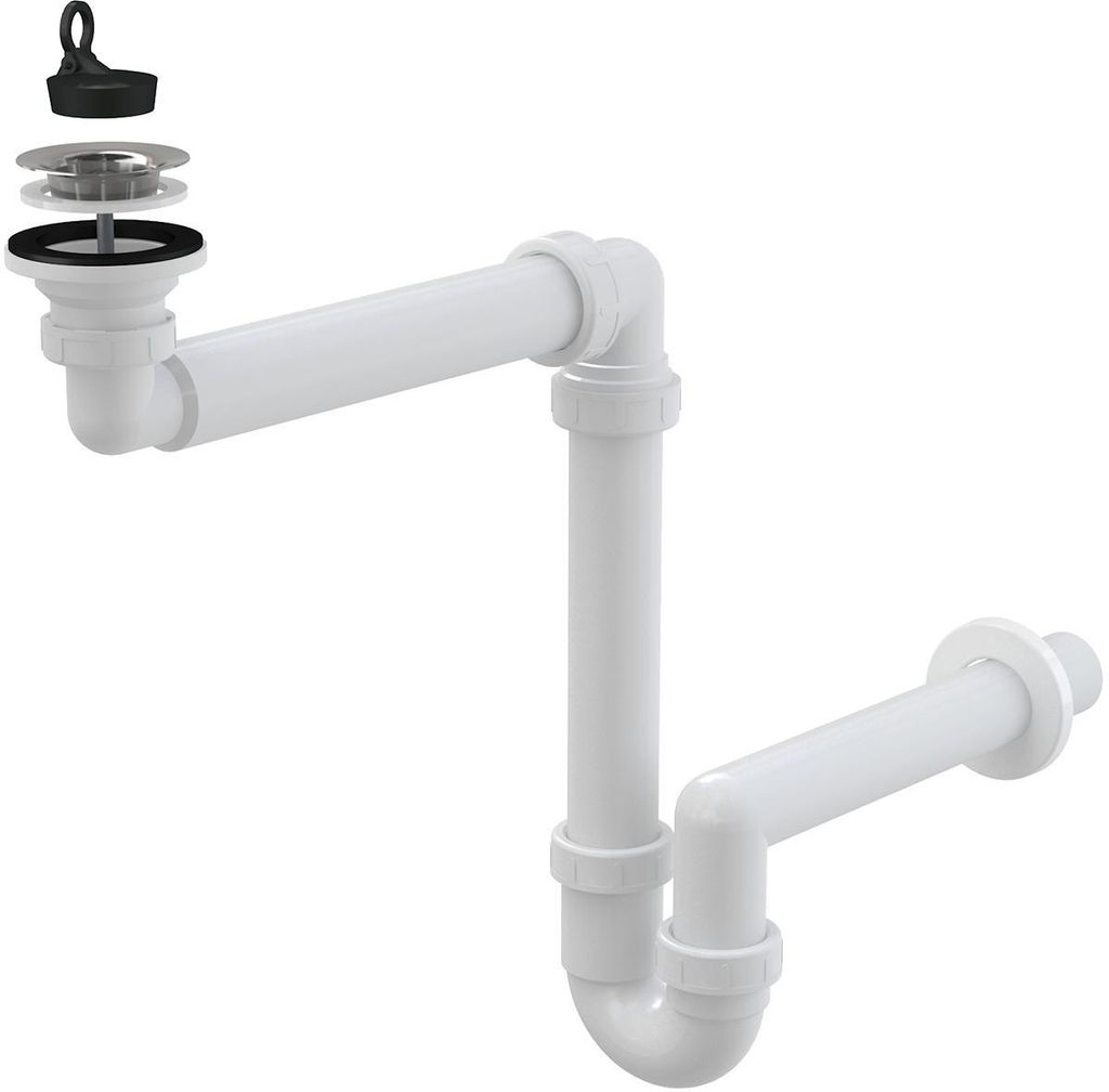 Alcadrain Raumsparsiphon DN 40 für die Waschbecken DN63