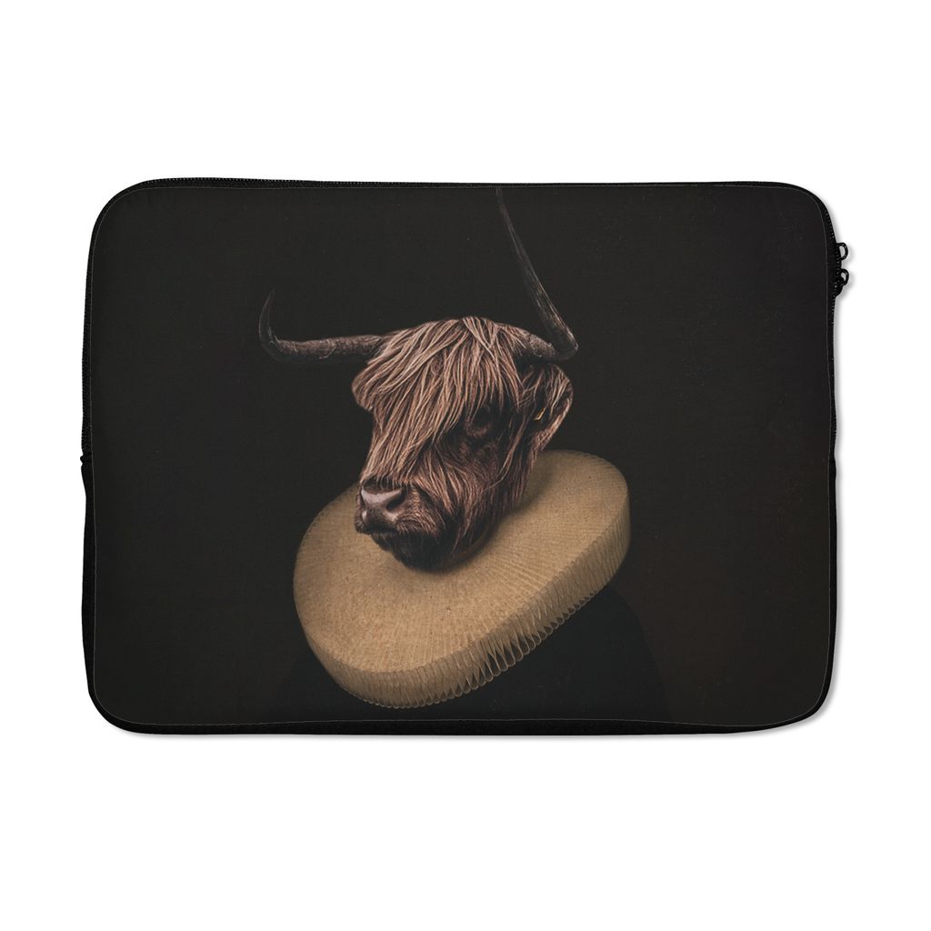 MuchoWow Laptop Hülle 14 ZollAlte Meister - Schottische Highlander - Kunst Laptoptasche - Laptoptasche - Stoßsicher - Schutzhaube